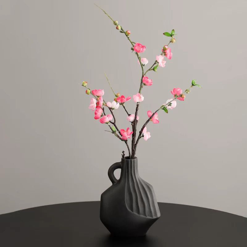 2pcs French-Style Vintage Ceramic Vase Ornament, Living Room Tabletop Bedroom Flower Arrangement Art, Light Luxury High-End Flower Vase Design