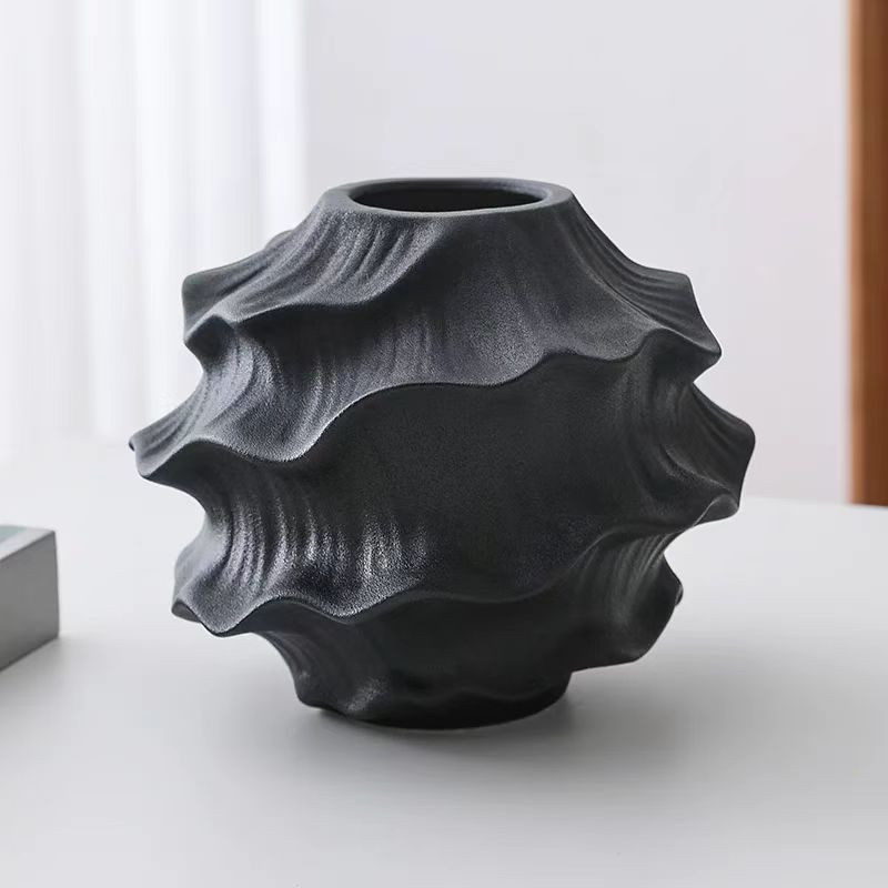 1pc French Vintage Ceramic Vase - Elegant Cylindrical Round Flower Vase with Smooth Curves, Timeless French Country Design for Décor Centerpiece, Wedding & Funeral Flower Arrangements - Durable Ceramic Vase for fresh or artificial