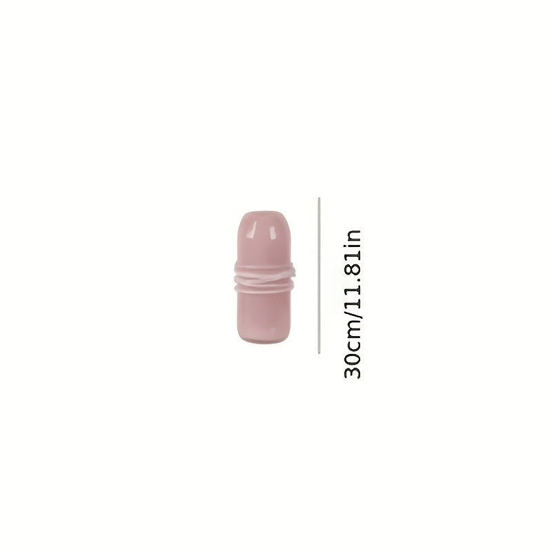 Modern Minimalist Pink Glass Vase Suitable for Living Room Decor - Retro Round Cylinder Flower Vase with Glass Body, Elegant Centerpiece for Arrangements, Wedding,, Table Centerpiece, Glass Flower Holder