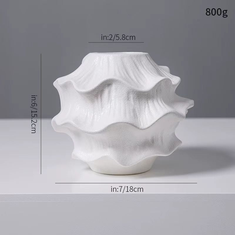 1pc French Vintage Ceramic Vase - Elegant Cylindrical Round Flower Vase with Smooth Curves, Timeless French Country Design for Décor Centerpiece, Wedding & Funeral Flower Arrangements - Durable Ceramic Vase for fresh or artificial