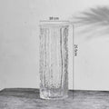 Glacier Texture Glass Vase, Light Luxury Advanced Sense Home Decor, Water Culture Lucky Bamboo Flower Arrangement Ornament