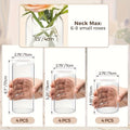 12pcs Transparent Cylinder Vase Set | Windproof Candle Holder Set, Glass Bud Vases for Table Centerpiece Decoration, Modern Floating Candles for Wedding Table Decor, Classic Geometric Style
