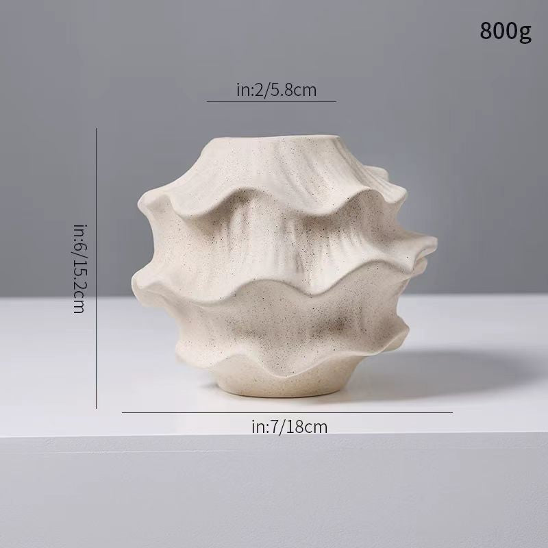 1pc French Vintage Ceramic Vase - Elegant Cylindrical Round Flower Vase with Smooth Curves, Timeless French Country Design for Décor Centerpiece, Wedding & Funeral Flower Arrangements - Durable Ceramic Vase for fresh or artificial