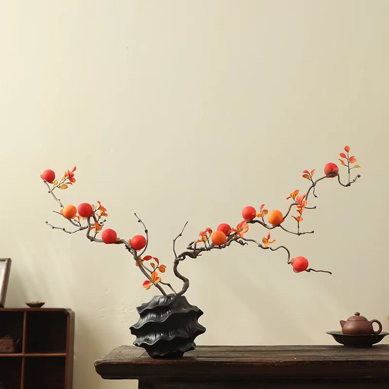 1pc French Vintage Ceramic Vase - Elegant Cylindrical Round Flower Vase with Smooth Curves, Timeless French Country Design for Décor Centerpiece, Wedding & Funeral Flower Arrangements - Durable Ceramic Vase for fresh or artificial