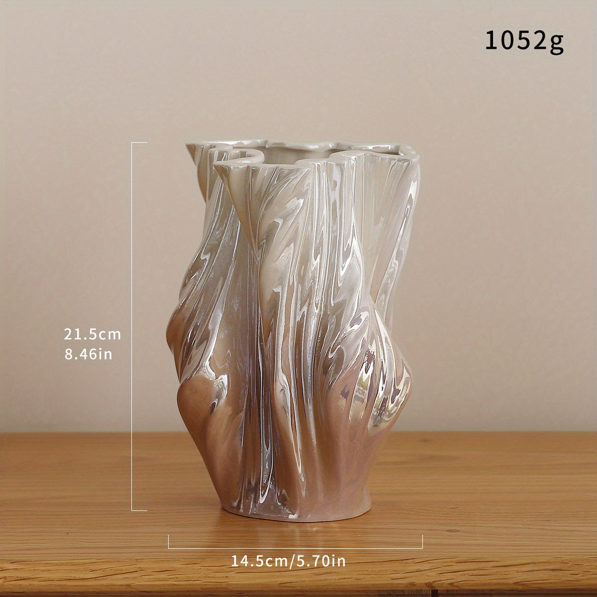 1pc Ceramic Vase - Modern Aesthetic Vase with Texture, Perfect for Home Decor, Home Decoration Vase | Textured Ceramic Vase | Decorative Vase Set, Ceramic Vase Decor