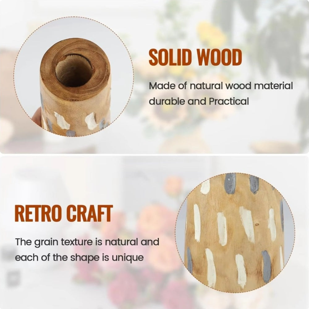 Multi-functional Luxurious Modern Style Wooden Vase | Exquisite Design and Durability, Perfect for Home Life, Wedding Decoration, Coffee and Hotel Use