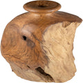 Vitex Pubescens Vahl Handcrafted Natural Wooden Vase; H 11.8 x D 5 - 6.5 Unique Wooden Vase