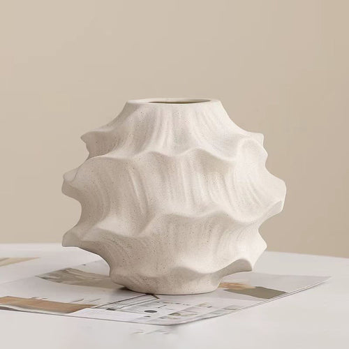 1pc French Vintage Ceramic Vase - Elegant Cylindrical Round Flower Vase with Smooth Curves, Timeless French Country Design for Décor Centerpiece, Wedding & Funeral Flower Arrangements - Durable Ceramic Vase for fresh or artificial